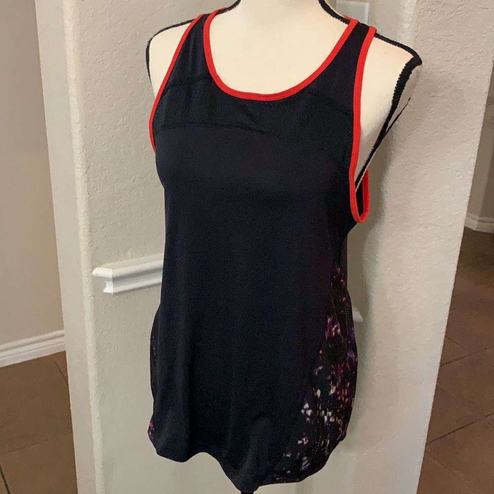Champion black abstract print athletic tank top Size M